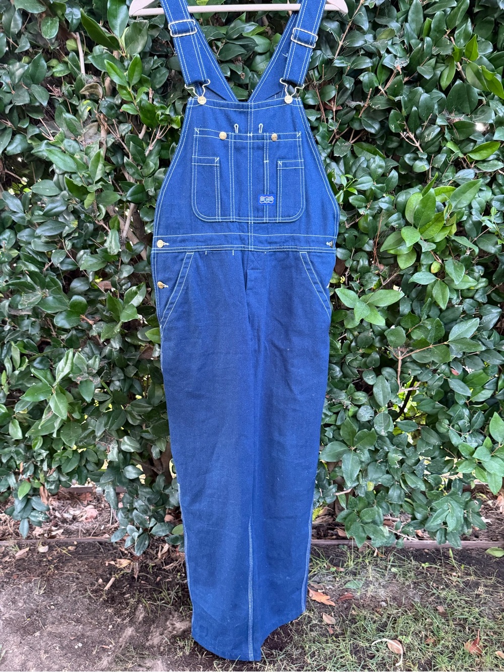 Men's Navy Denim Straight Overalls